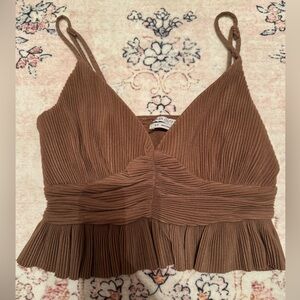Small Urban Outfitters Brown Ruffle Top